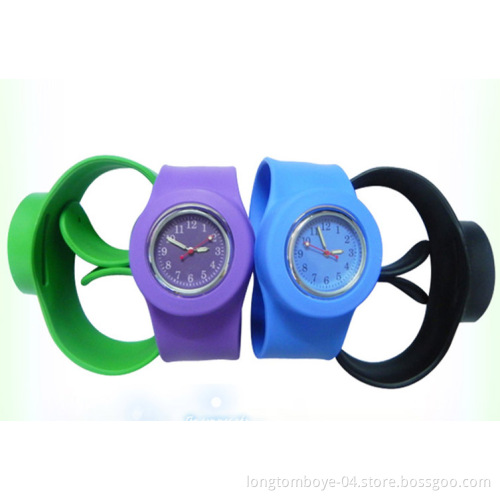 New Slap Silicone Rubber Wristband Watch